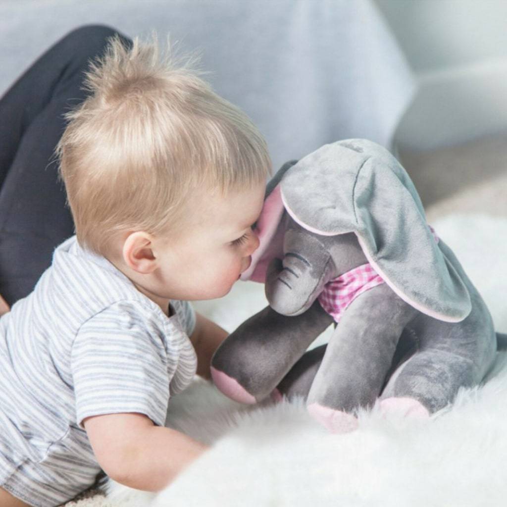 Peek-A-Boo Elephant Toy Best Sellers Toys & Games Color : Pink/Gray|Blue/Gray 