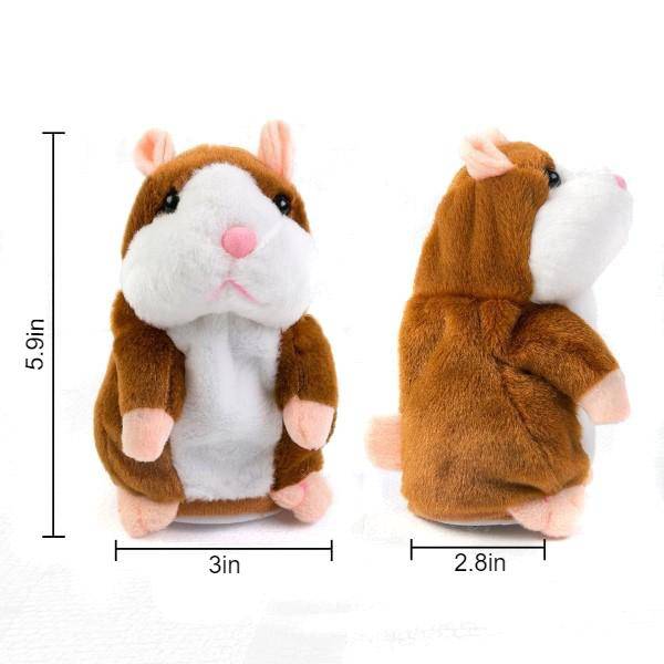 Talking Hamster Plush Toy Best Sellers Toys & Games Color : Grey|Light Brown|Dark Brown 