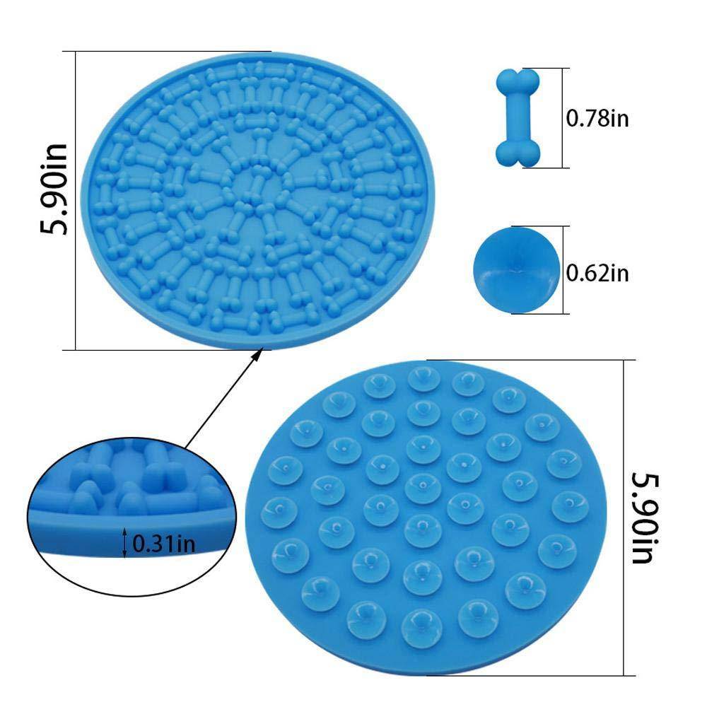 Slow Feeder Dog Mat Pet Supplies Color : Blue|Red 