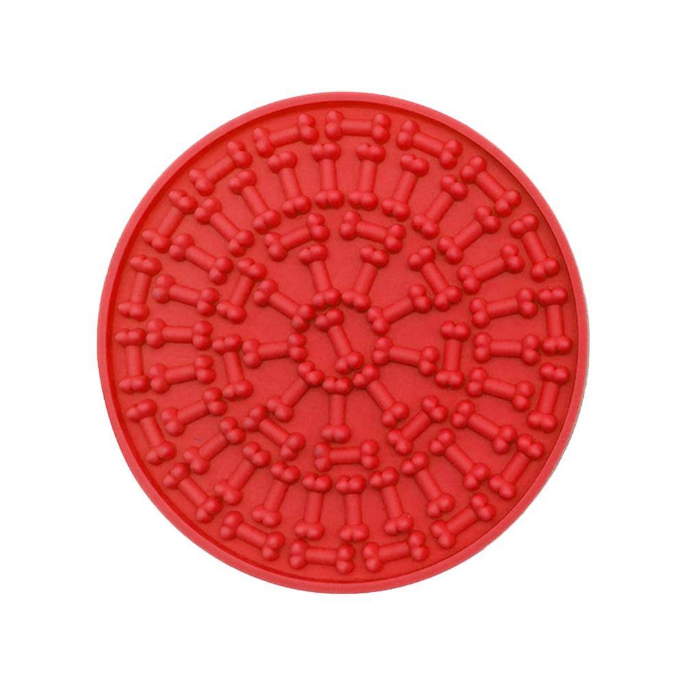 Slow Feeder Dog Mat Pet Supplies Color : Blue|Red 