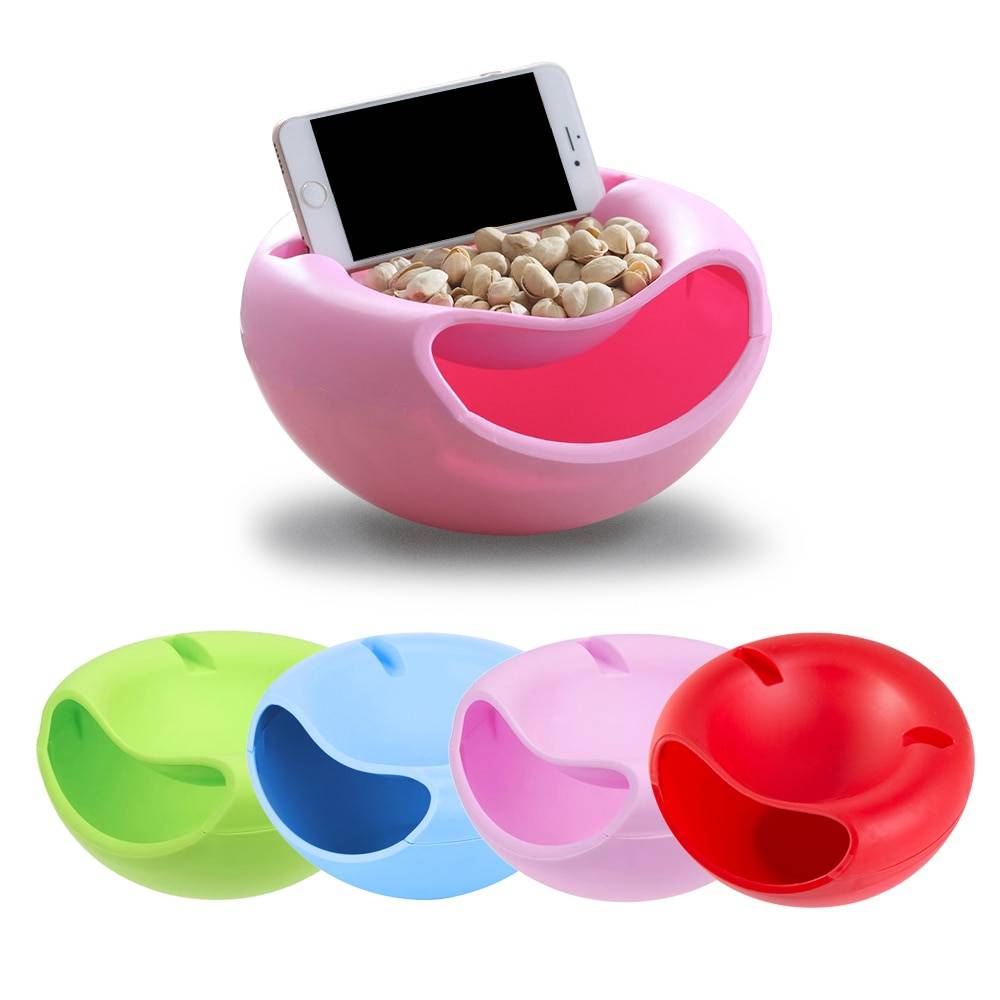 Lazy Snack Bowl Best Sellers Home & Kitchen Color : Red|Green|Pink|Blue 