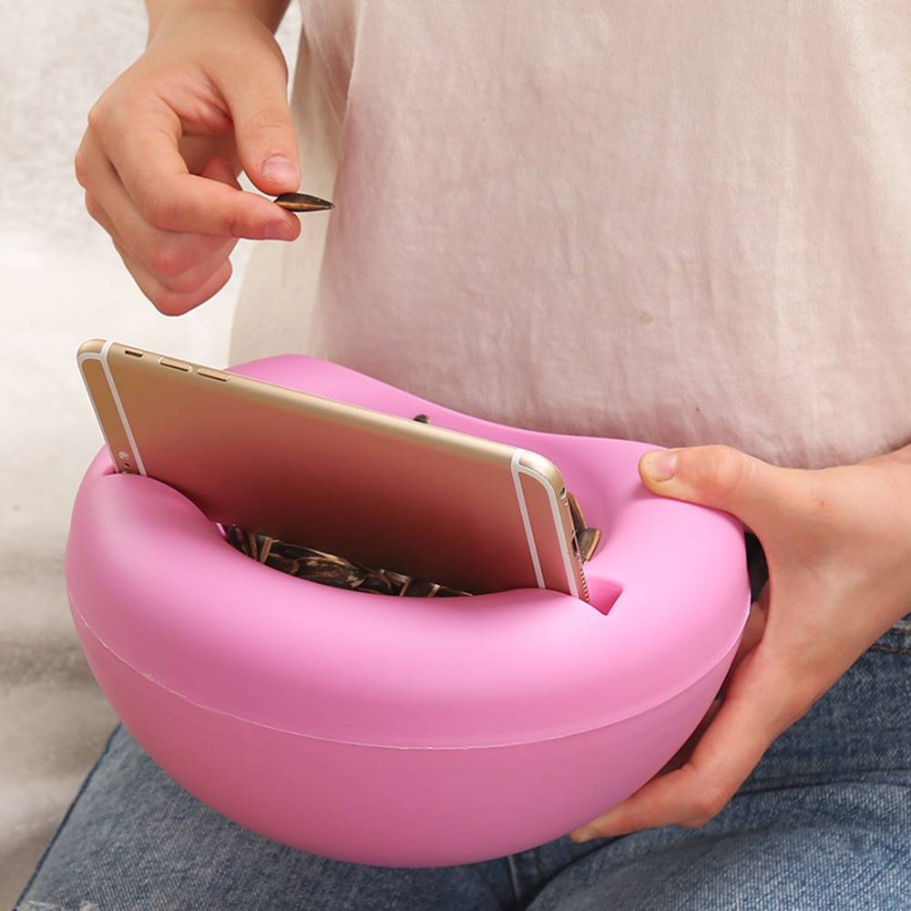 Lazy Snack Bowl Best Sellers Home & Kitchen Color : Red|Green|Pink|Blue 