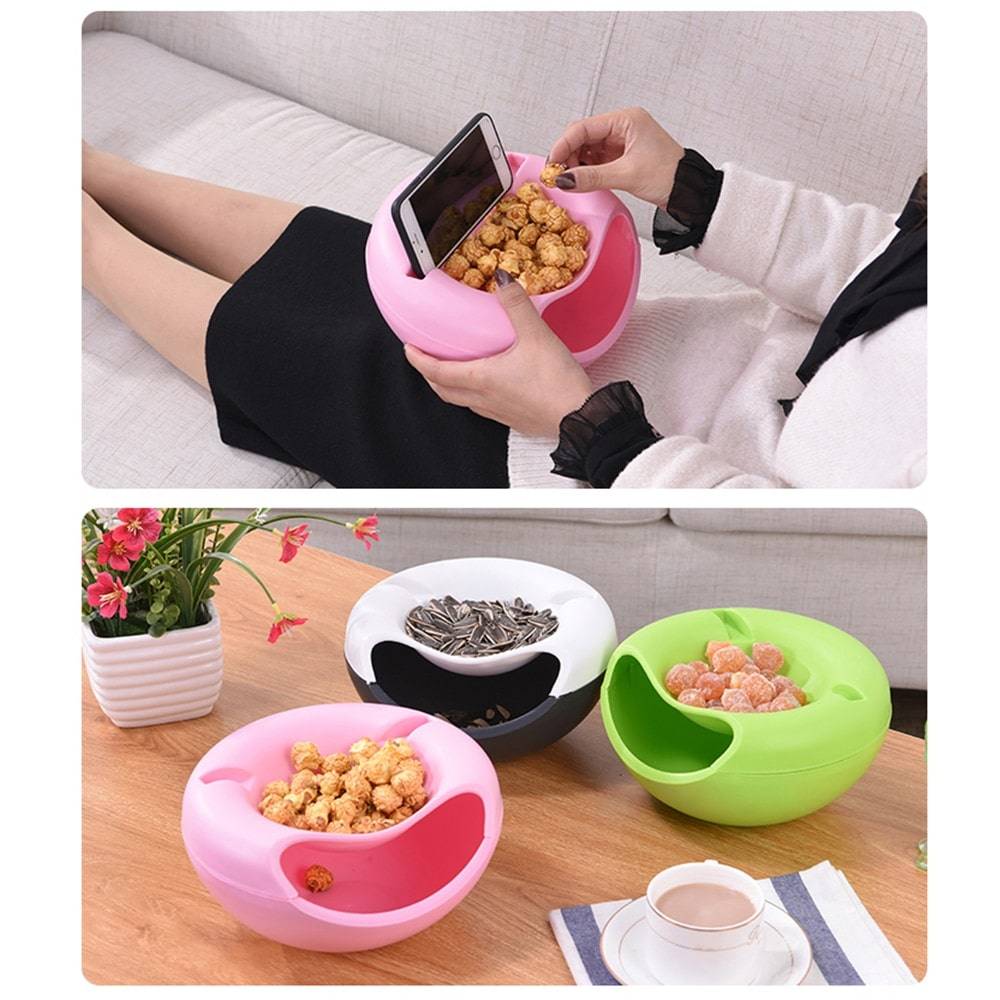 Lazy Snack Bowl Best Sellers Home & Kitchen Color : Red|Green|Pink|Blue 