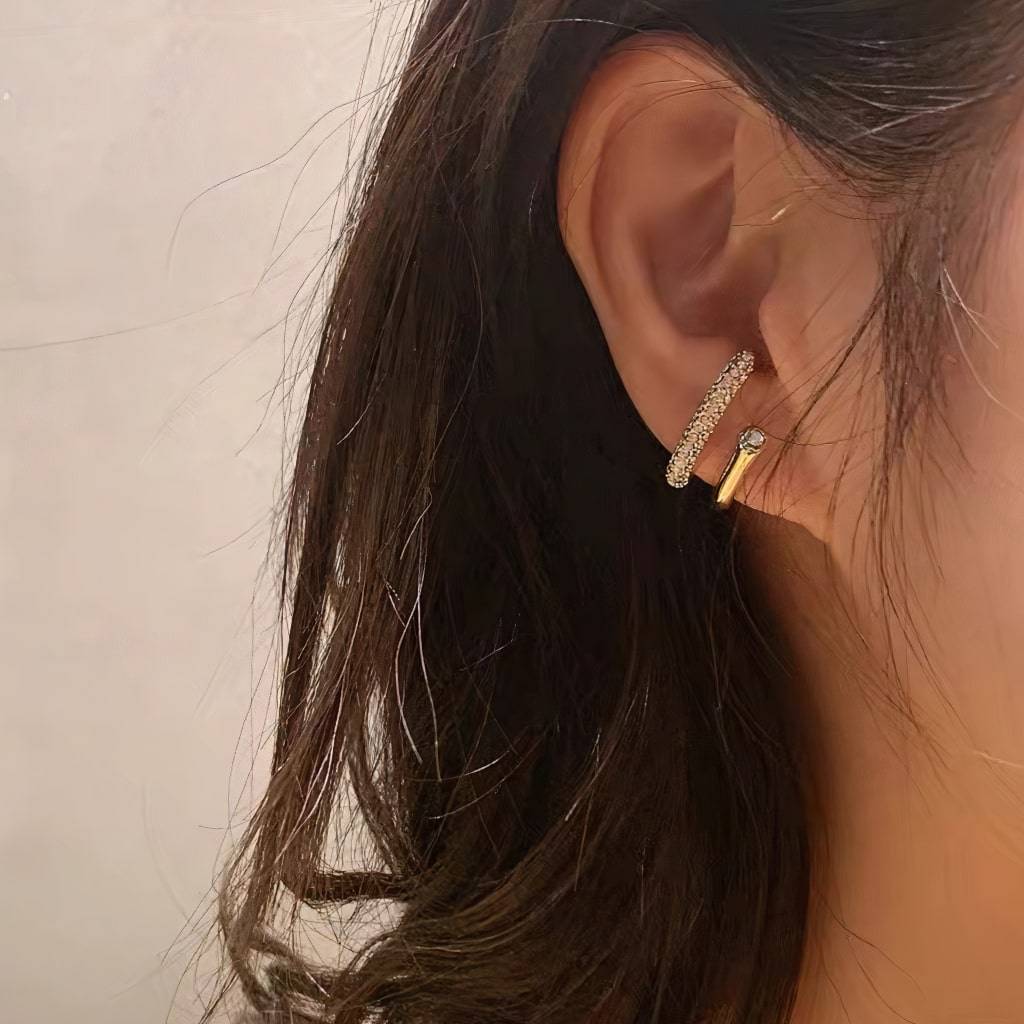 Geometric Gold Charm Earrings Women's Fashion  