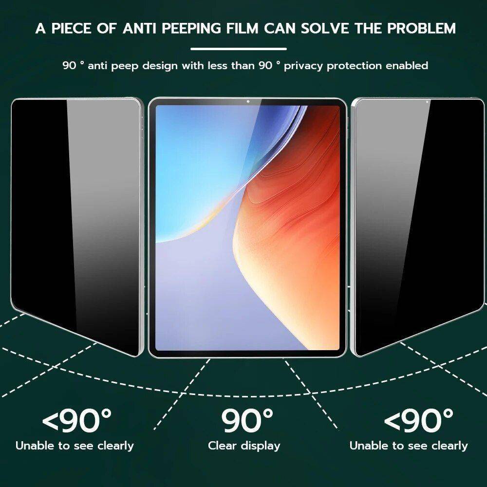 Anti-Spy Privacy Screen Protector Film for iPad Mini 6, Pro 12, 9, 11, Air 4, 10.2 7th 8th Gen Gadgets & Electronics iPad Model : Pro 12.9 2020-2018|Pro 11 2022-2018|Air 4 10.9 Air 5|10.2 7th 8th 9th|Air 2 Air 1 9.7|Mini 6 