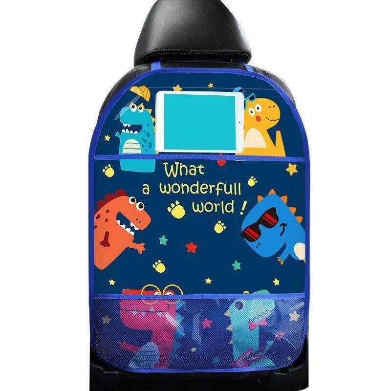 Cute Children Car Anti Kick Mat Car Seat Back Protector Car Accessories Color : Dark Blue|Pink|Blue|Black|Yellow 