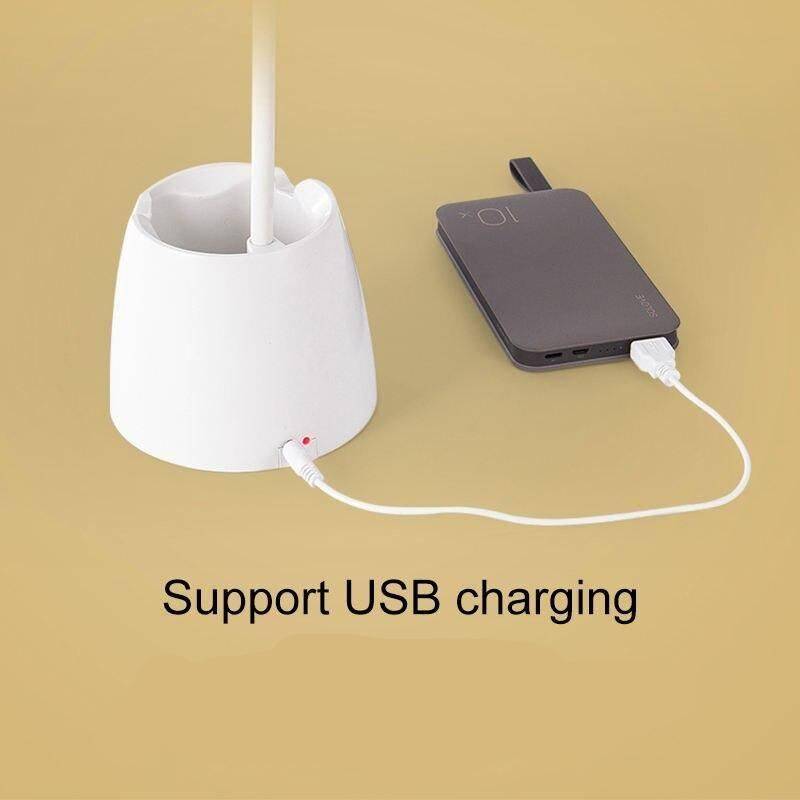 Multi-Functional LED Desk Lamp with Touch Dimmer and Pen Holder Home Lighting Body Color : White|Green|Pink 