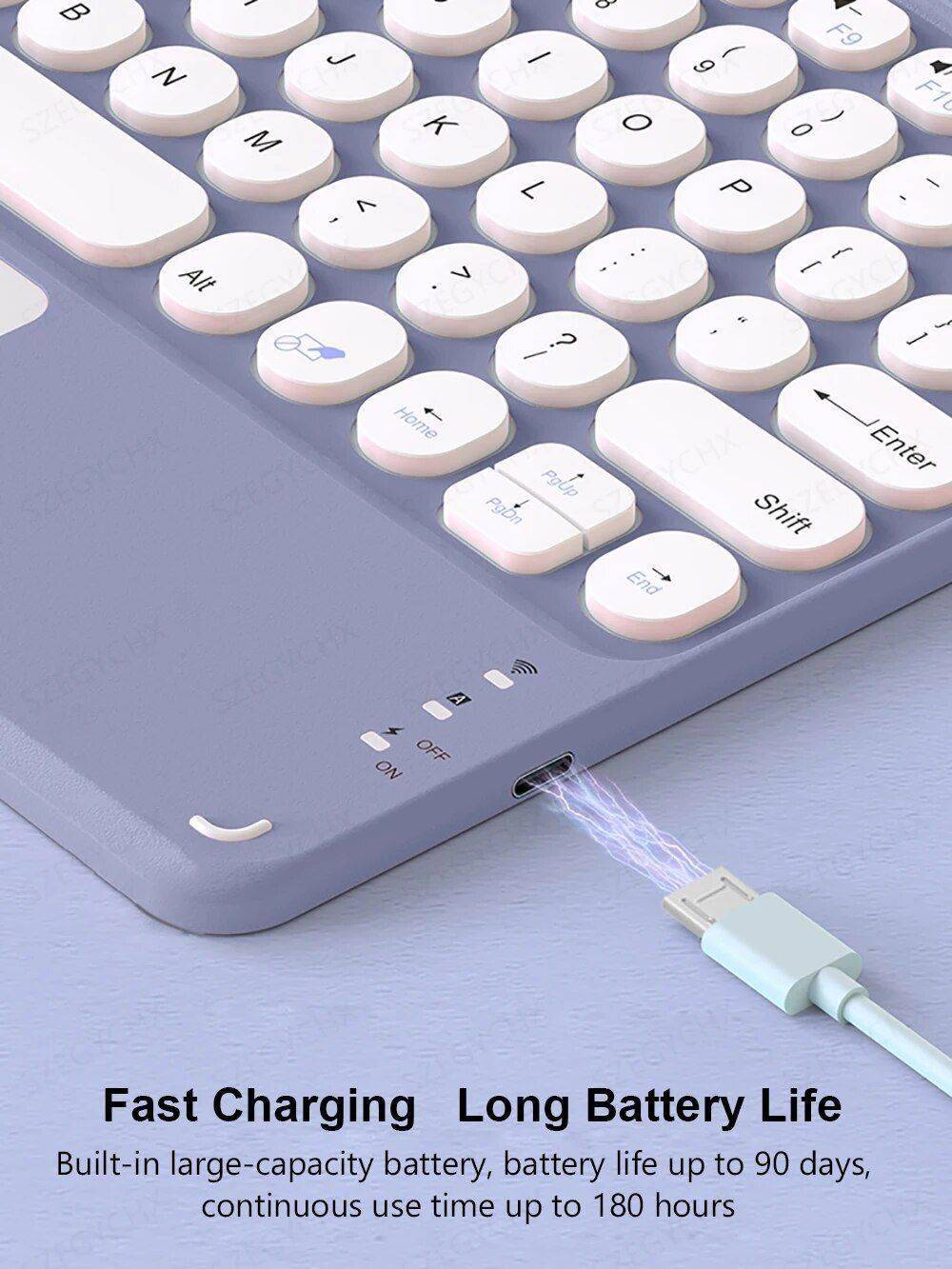 Wireless Bluetooth Keyboard and Mouse Combo for iPad 10.2 & iPad Pro 11 with Protective Case Gadgets & Electronics Color : Black touch-mouse|Blue touch-mouse|Pink touch-mouse|Lavender touch-mouse|Black touch-No mouse|Blue touch-No mouse|Pink touch-No mouse|Lavender touch-Nomouse|Black key-mouse|Blue key-mouse|Pink key-mouse|Lavender key-mouse|Black key-No mouse|blue key-No mouse|Pink key-No mouse|Lavender key-No mouse 