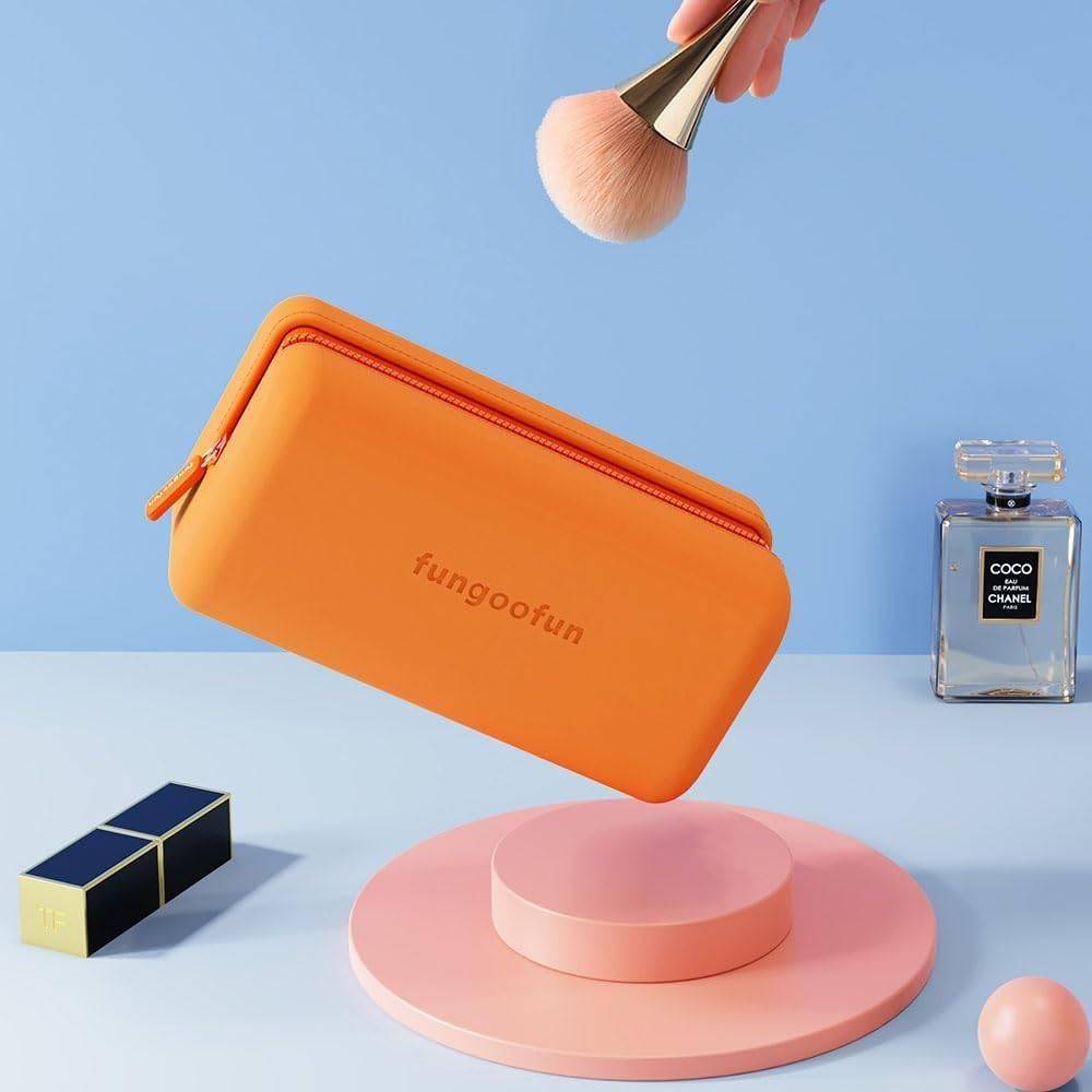 Chic Waterproof EVA Cosmetic Bag - Travel-Friendly Makeup Organizer Home & Kitchen Color : Yellow (S)|Yellow (L)|Orange (S)|Orange (L)|Pink (S)|Pink (L) 
