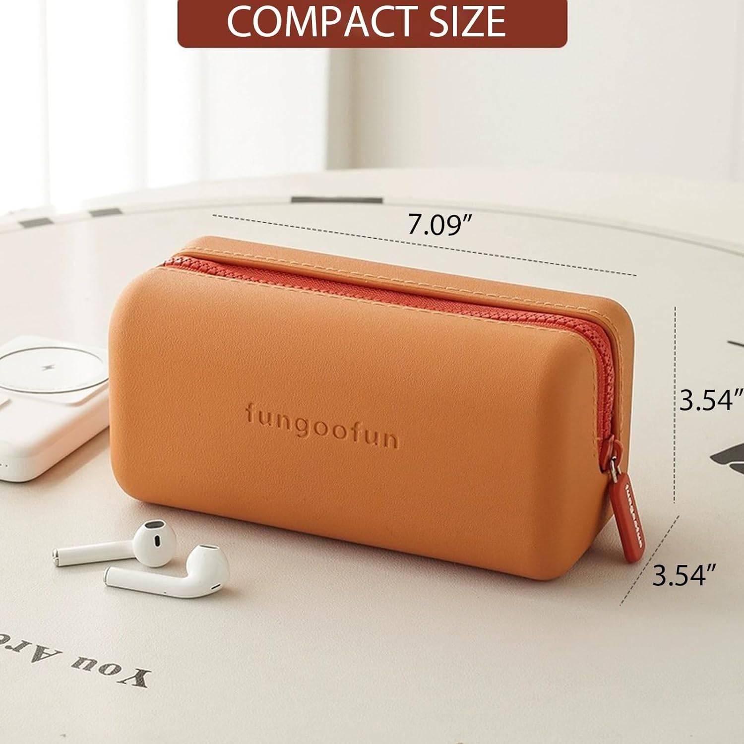 Chic Waterproof EVA Cosmetic Bag - Travel-Friendly Makeup Organizer Women's Fashion Color : Yellow (S)|Yellow (L)|Orange (S)|Orange (L)|Pink (S)|Pink (L) 